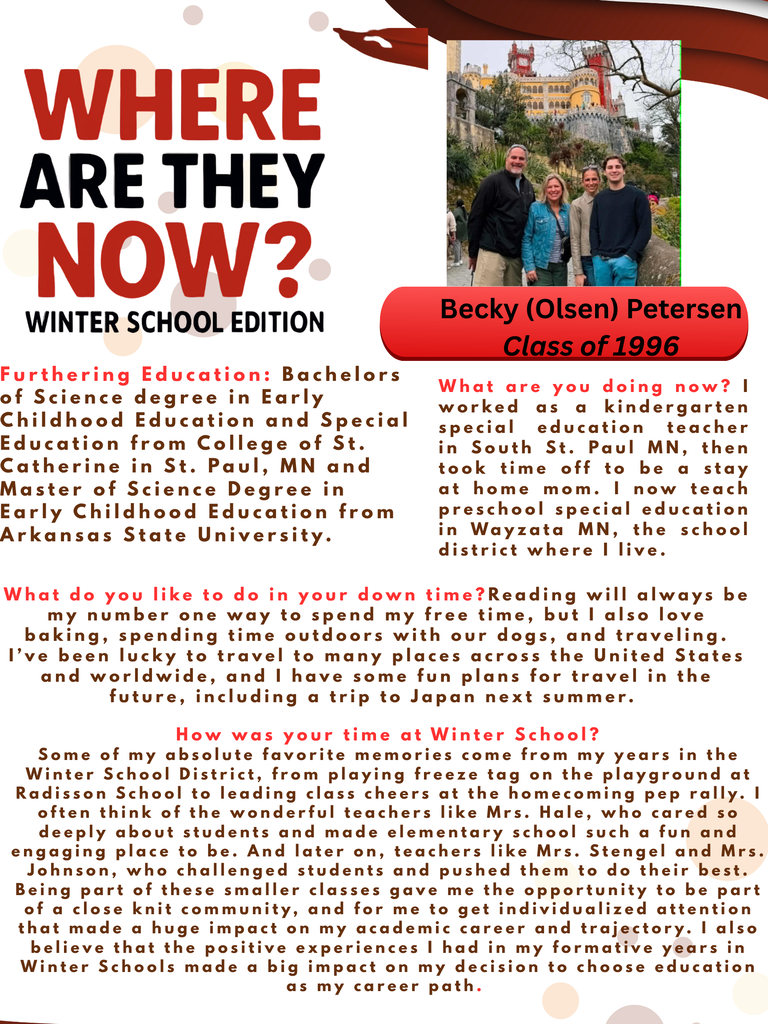 #WhereAreTheyNow Becky (Olsen) Petersen '96