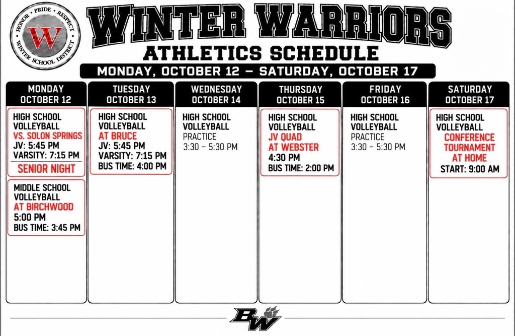 October 12-17 Athletics Graphic