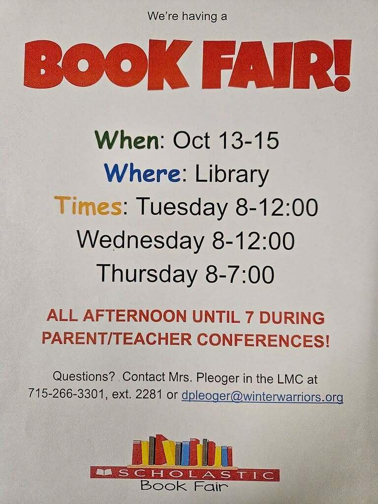 Scholastic Book Fair Hours