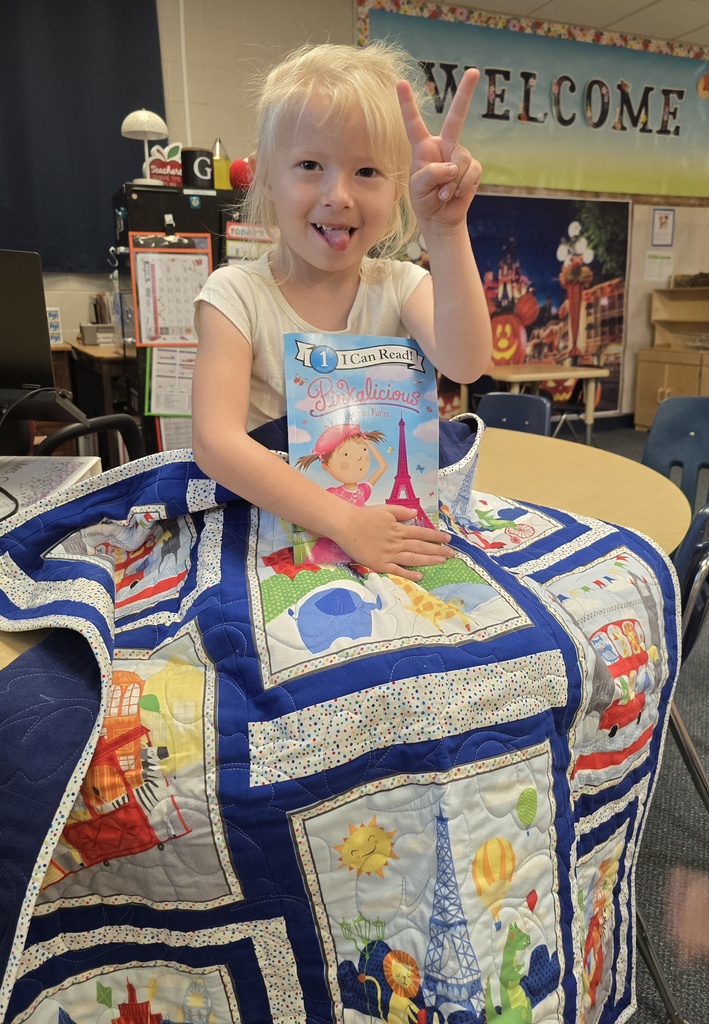 The 4K Students say, "Thank you, Hayward Piecemakers Quilting Guild!"