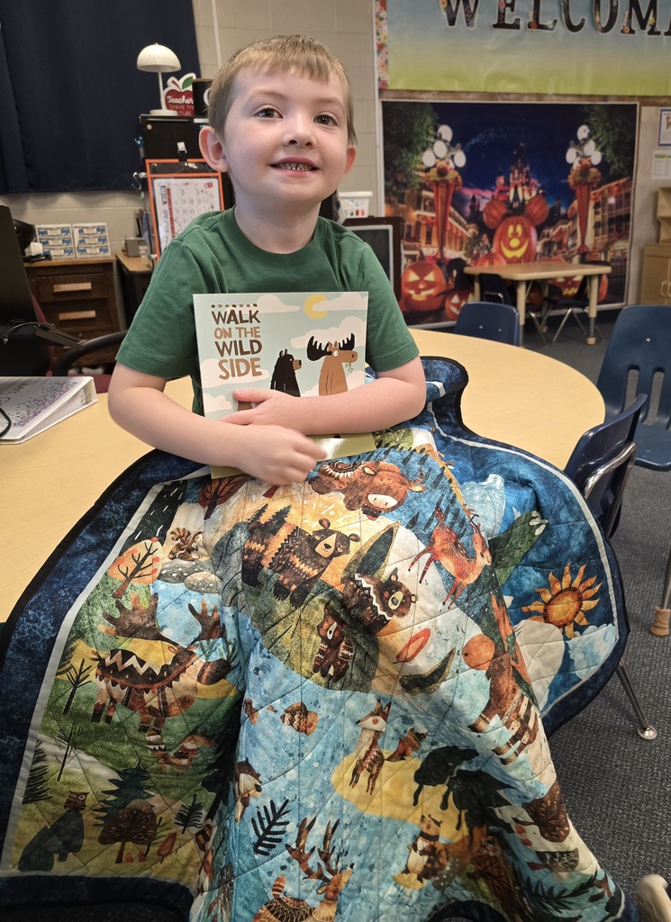 The 4K Students say, "Thank you, Hayward Piecemakers Quilting Guild!"