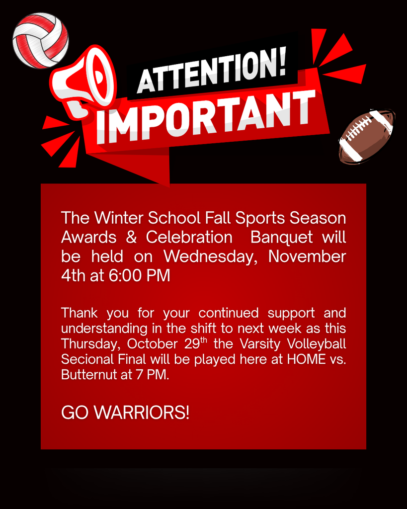 Fall Sports Banquet Date Change