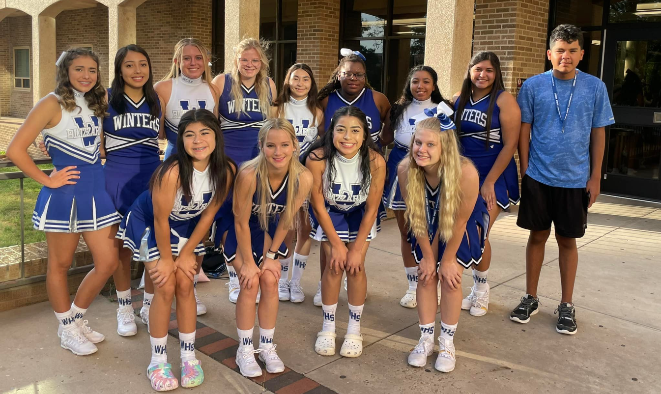 Varsity and JH Cheerleaders Represent Winters at Texas Tech Cheer