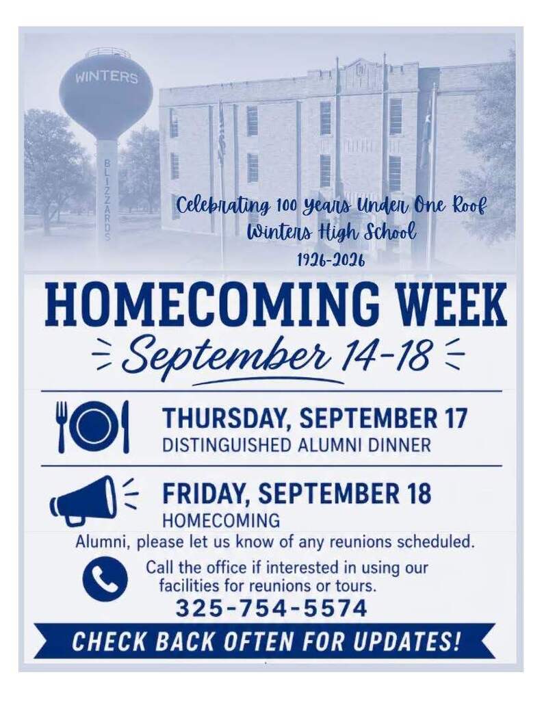 Homecoming Week September 14 - 18, 2026
