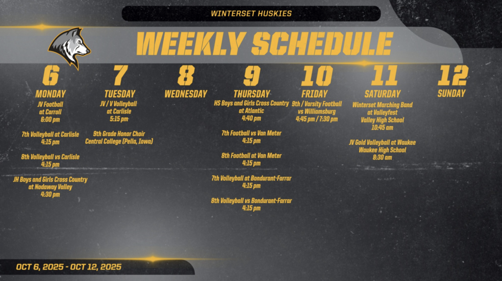 Husky weekly activities
