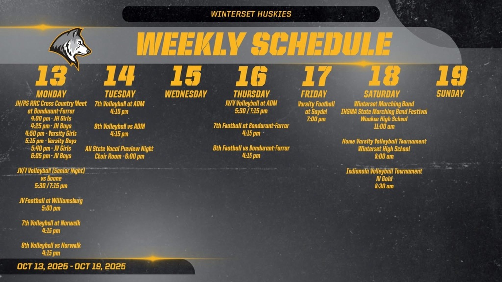 Huskies October 13-19 2025