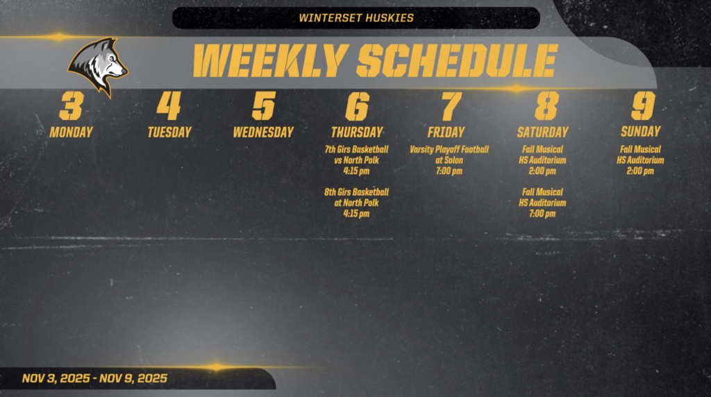 Winterset Huskies November 3rd 2025