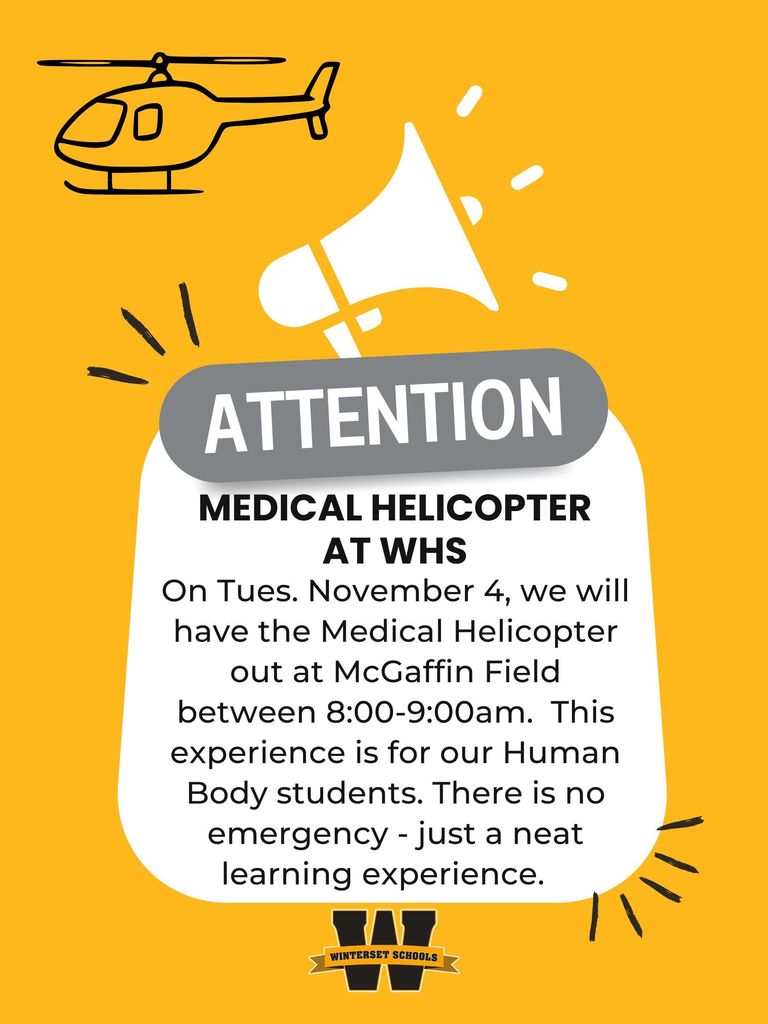 Medical Helicopter Visit to WHS