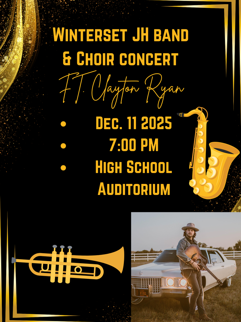 Music concert Poster - WJH Band & Choir Concert on December 11 at 7:00 PM