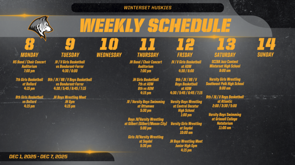 Huskies December 8 2025