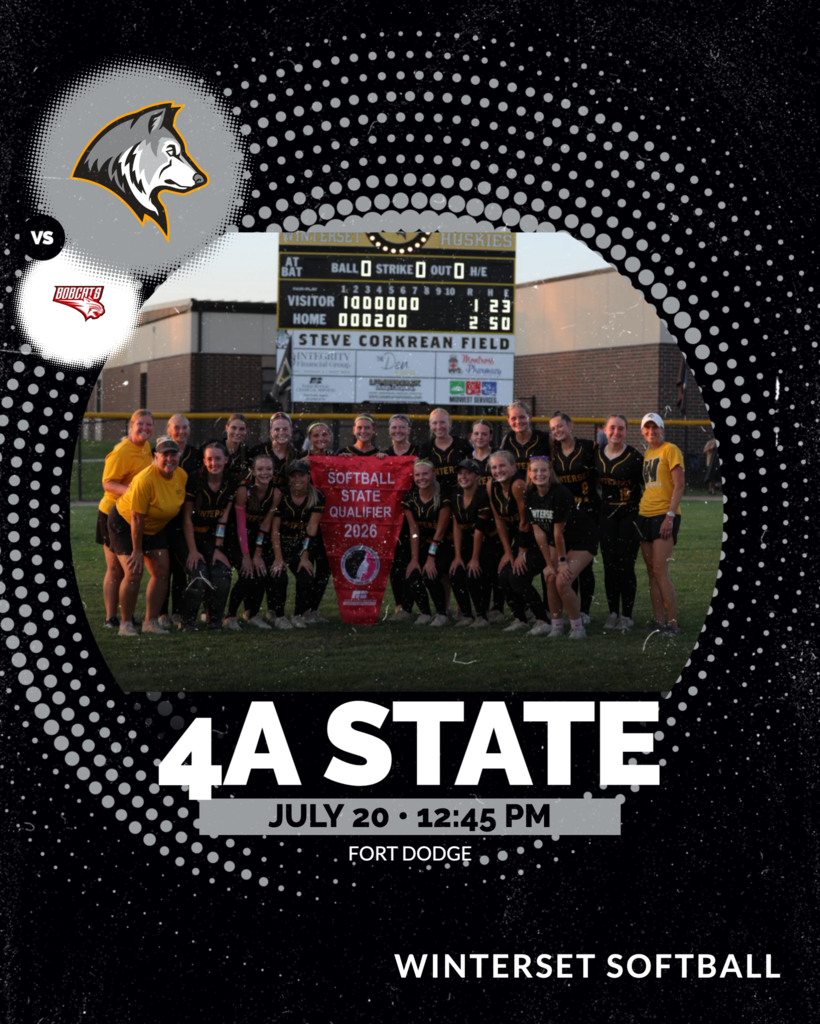 Team photo with scoreboard in background, "4A State" and "July 20 - 12:45 PM" on bottom.