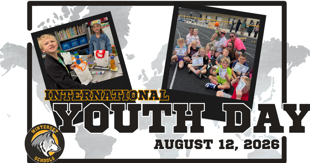A map displays photos of children in various activities with text highlighting International Youth Day on August 12, 2026.