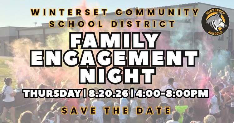 Family Engagement Night, Thursday 8/20/26, 4:00-8:00 PM