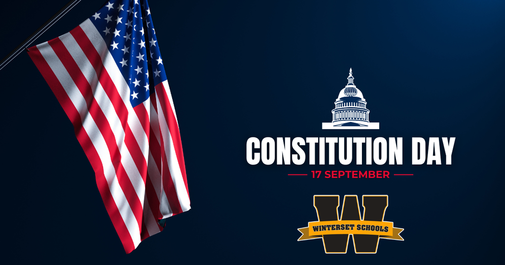 American flag and Capitol building with "Constitution Day" text. Date: 17 September. University logo present.