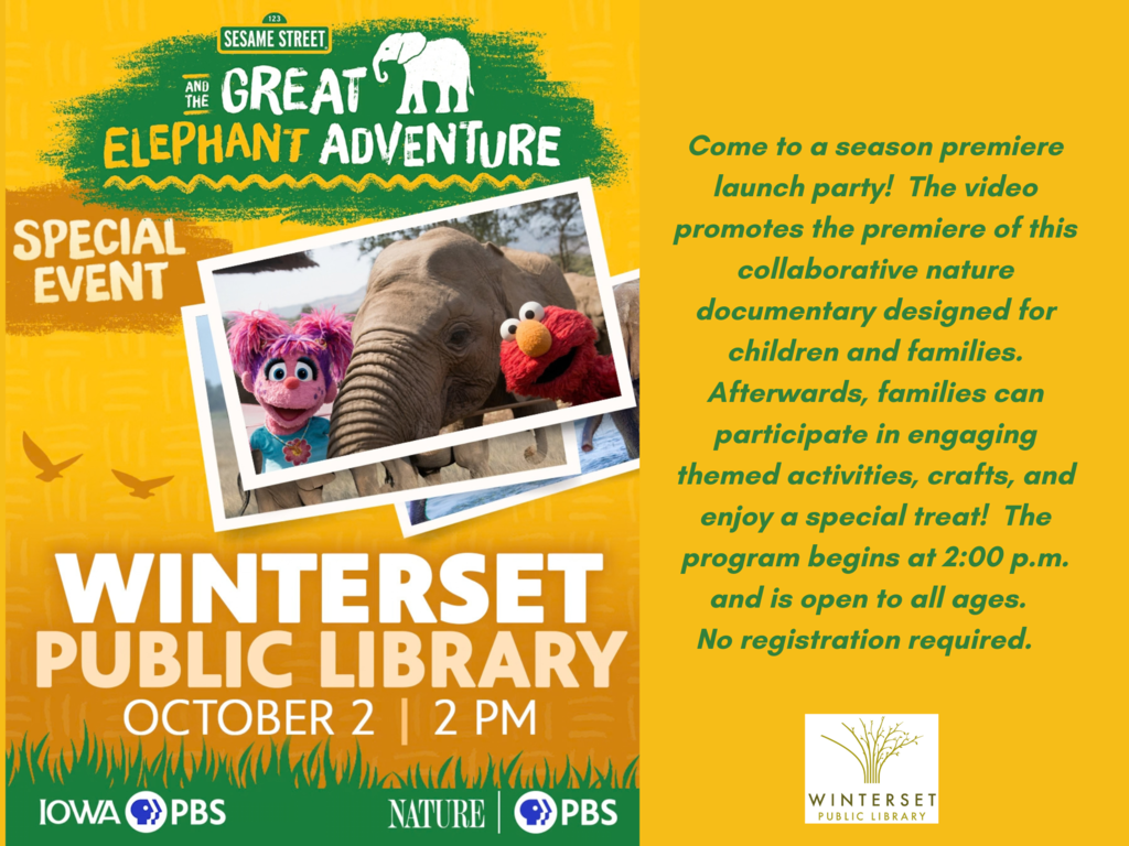 Great Elephant Adventure at Winterset Public Library