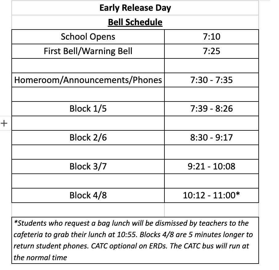 ERD Bell Schedule