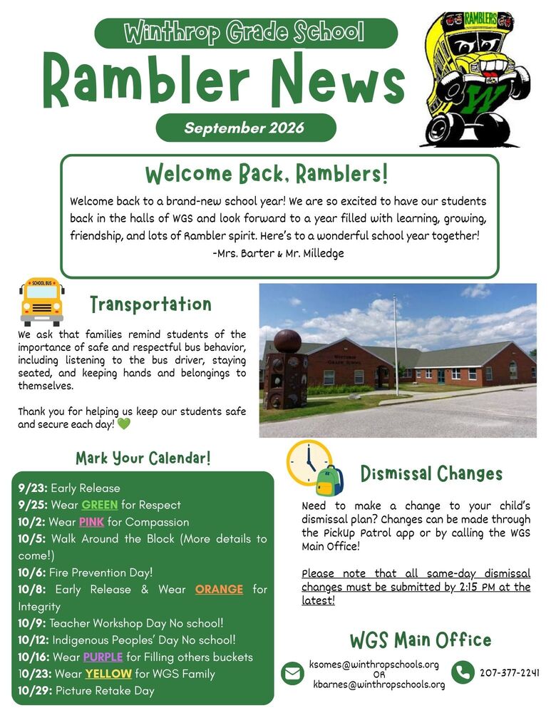 WGS Rambler Newsletter