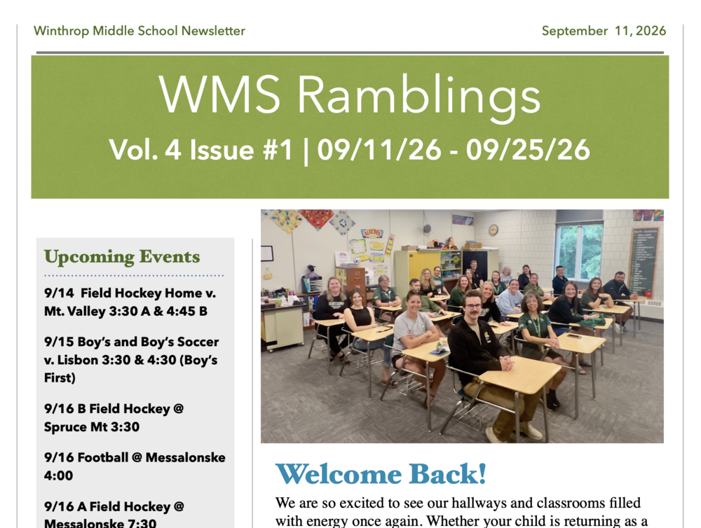 Newsletter scheenshot