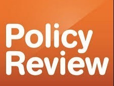 Policy Review, orange background and white letters, announcement to review Policy G-27 Auxiliary Coach Policy
