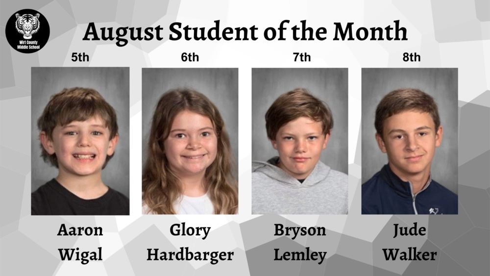 August Students of the MOnth