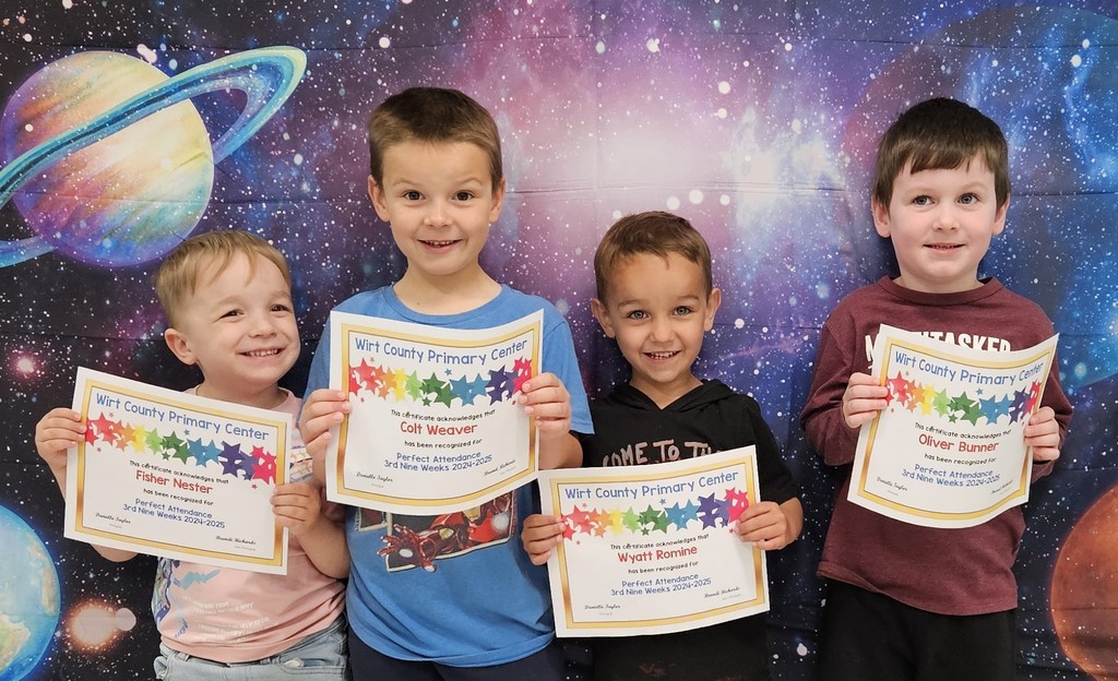 Prek perfect attendance for 3rd term