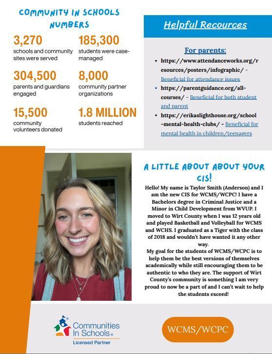 Community in Schools Newsletter Page 1