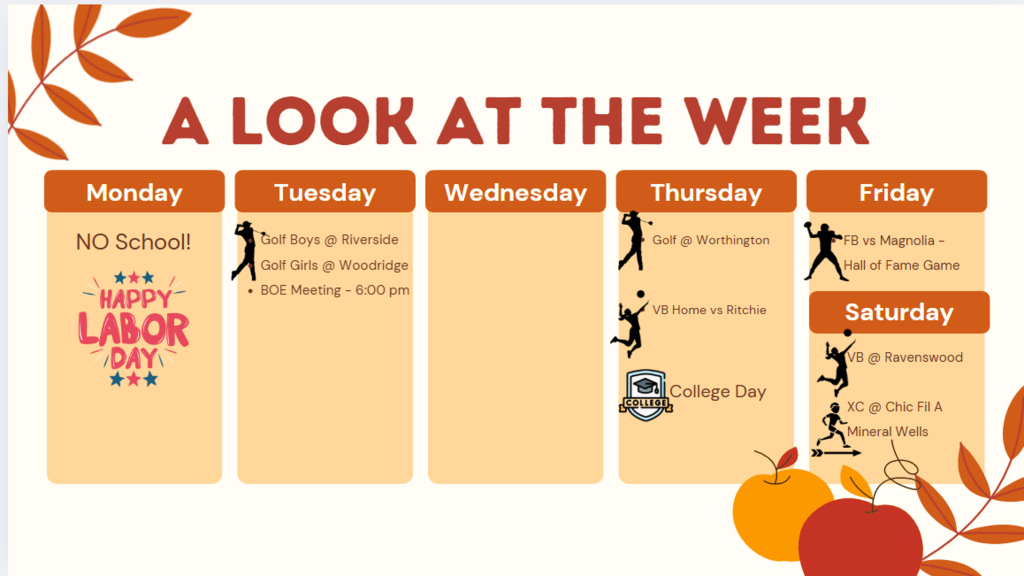 WCHS Weekly Events