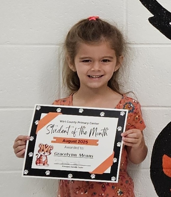Student of the Month Gracelynn Means