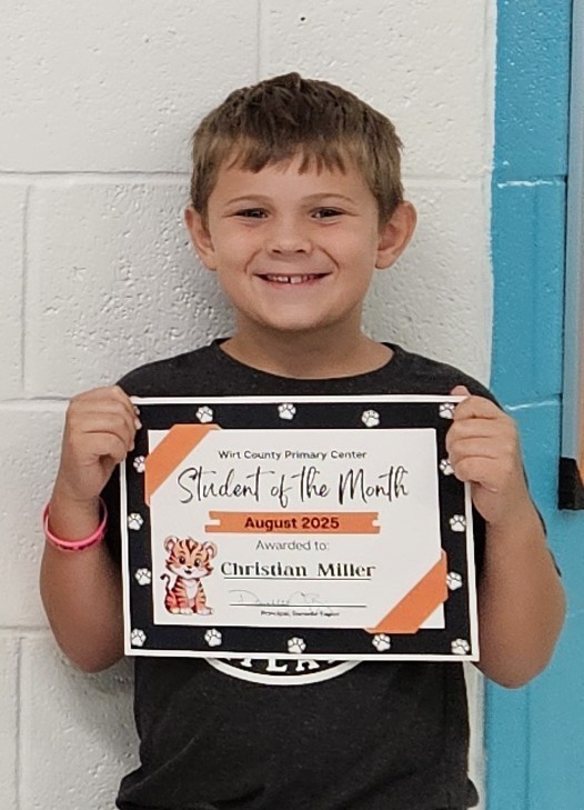 Student of the Month Recipient Christian M