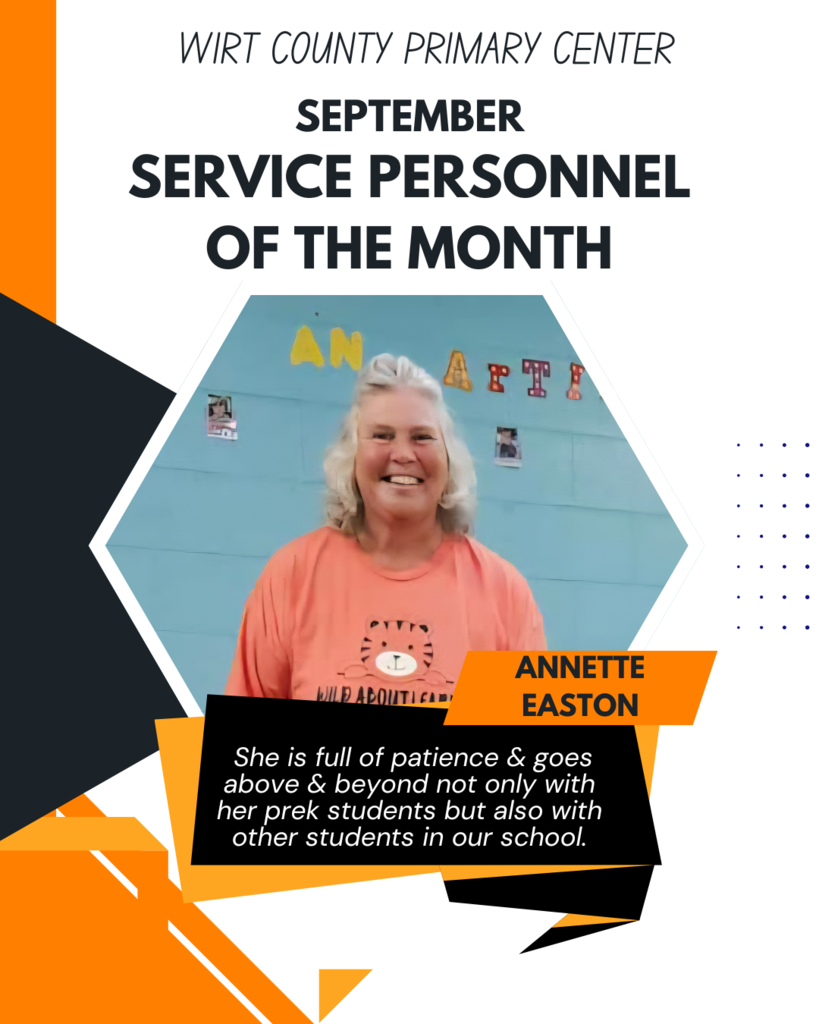 Image of September Service Personnel of the Month Annette Easton