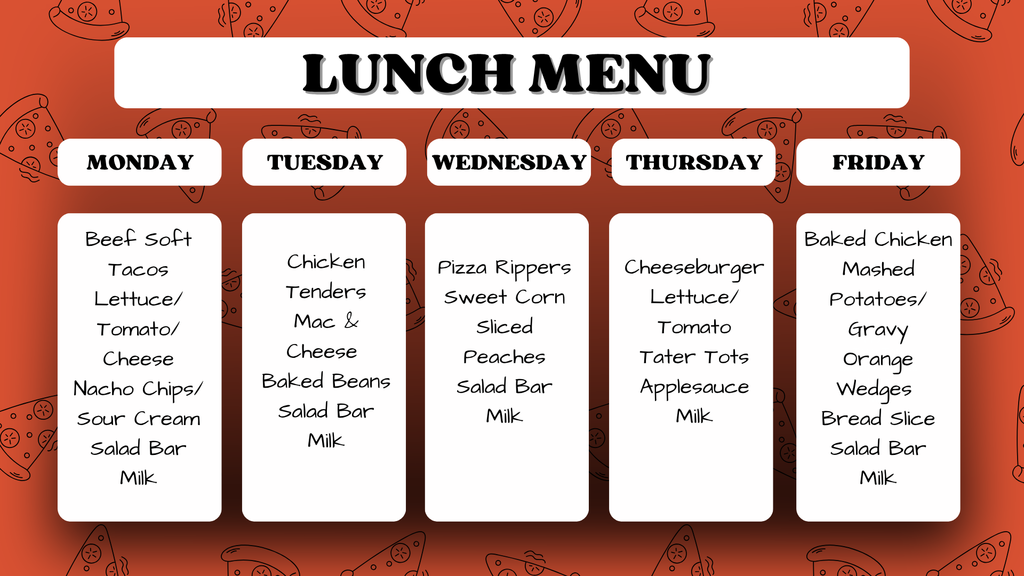 lunch menu
