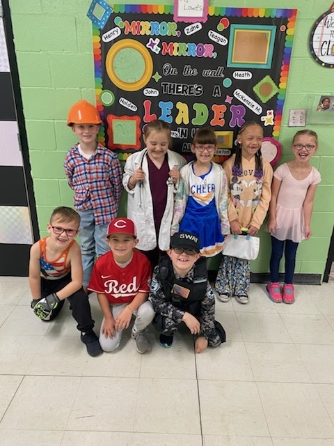 Photo of Ms Lowe's Class Dressed for Future Me Day