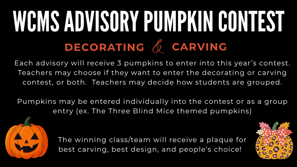 WCMS Advisory Pumpkin Contest