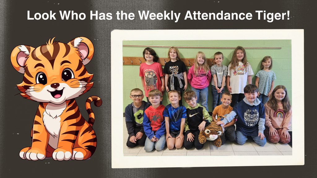 Photo of Mrs McKowns class for winning weekly attendance tiger