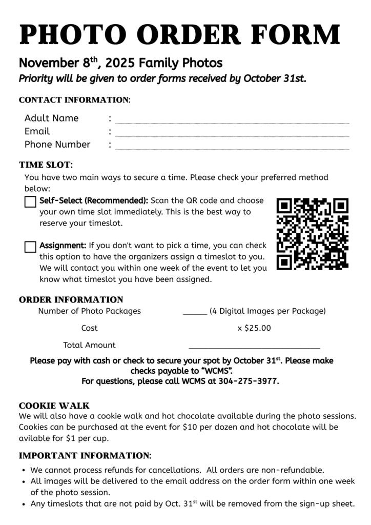 Photo Order Form