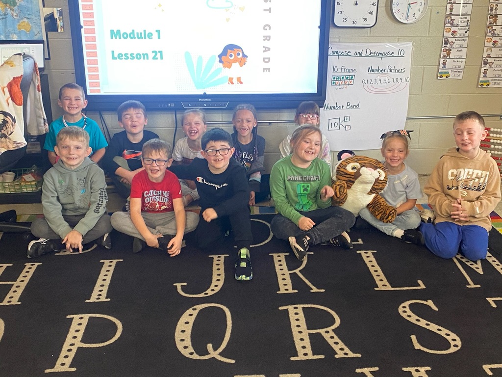 Ms Lowe's class with the attendance tiger