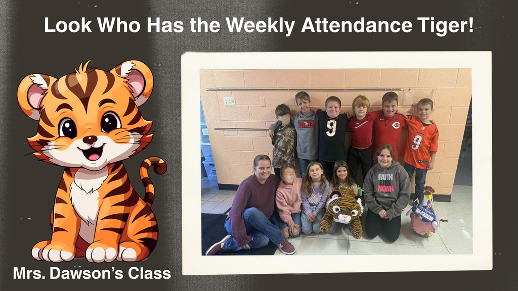Mrs Dawson's class with the attendance tiger