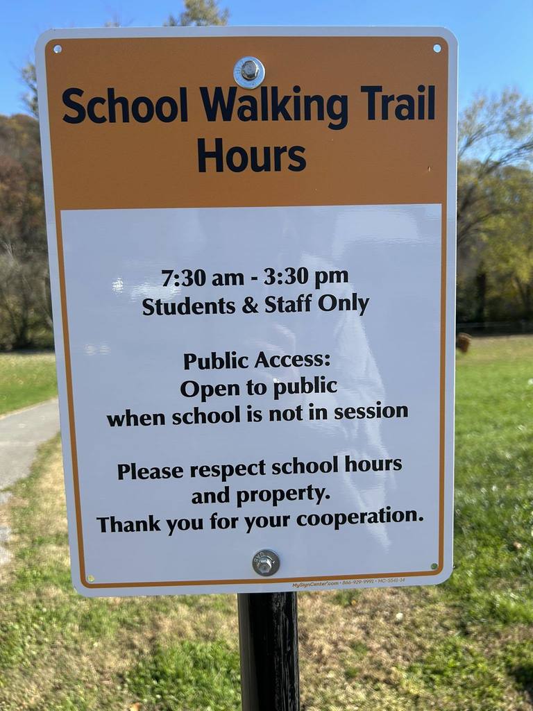 School walking trail sign photo