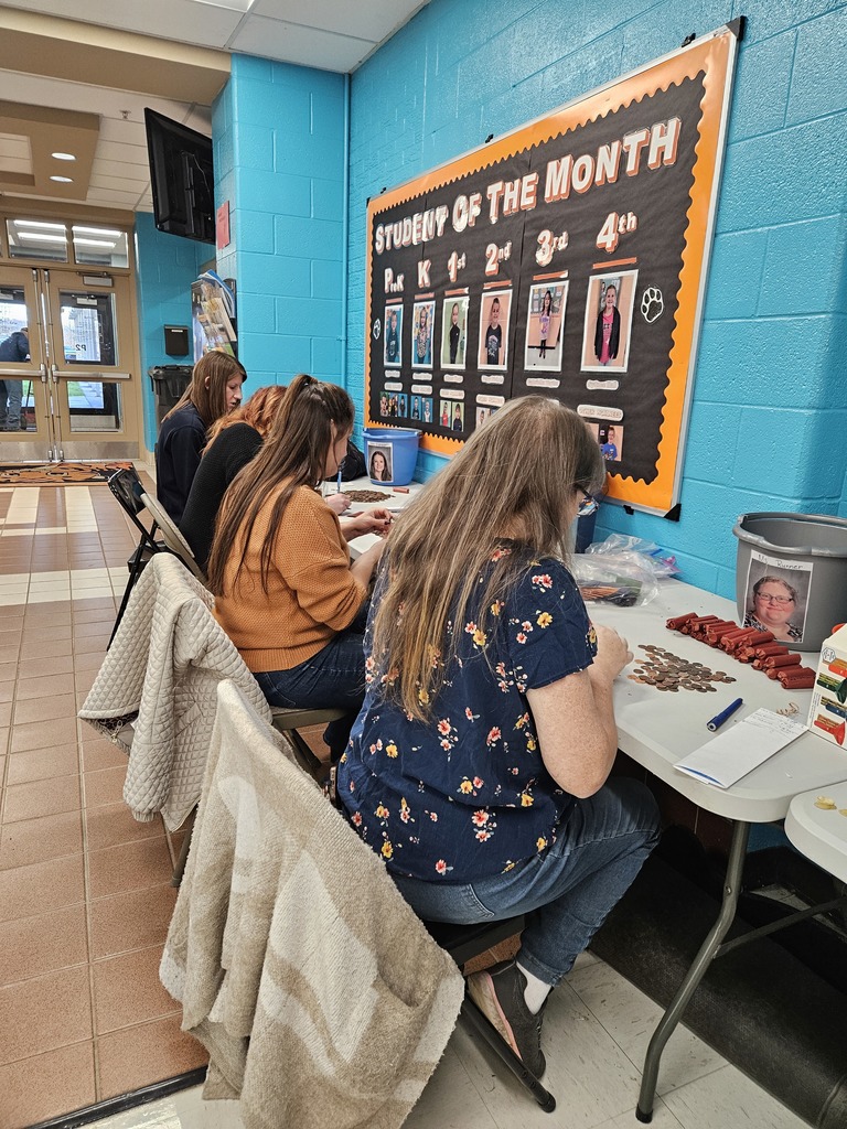 Volunteers counting change