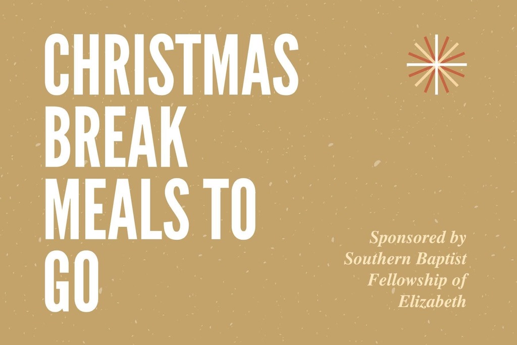 Christmas Break free meals to go graphic