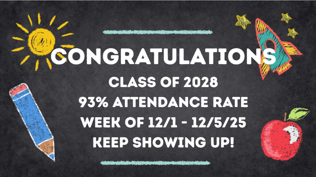 Class of 2028 Attendance Winners