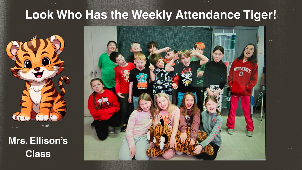 Image of Mrs. Ellison's class with the Attendance Tiger