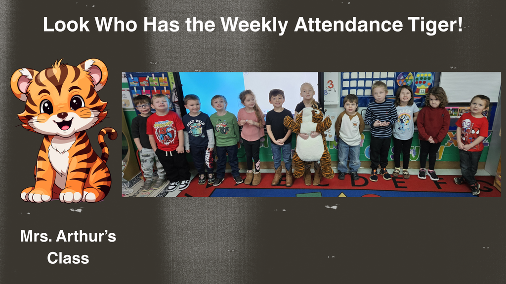 Photo of Mrs Arthur's class with the Attendance Tiger