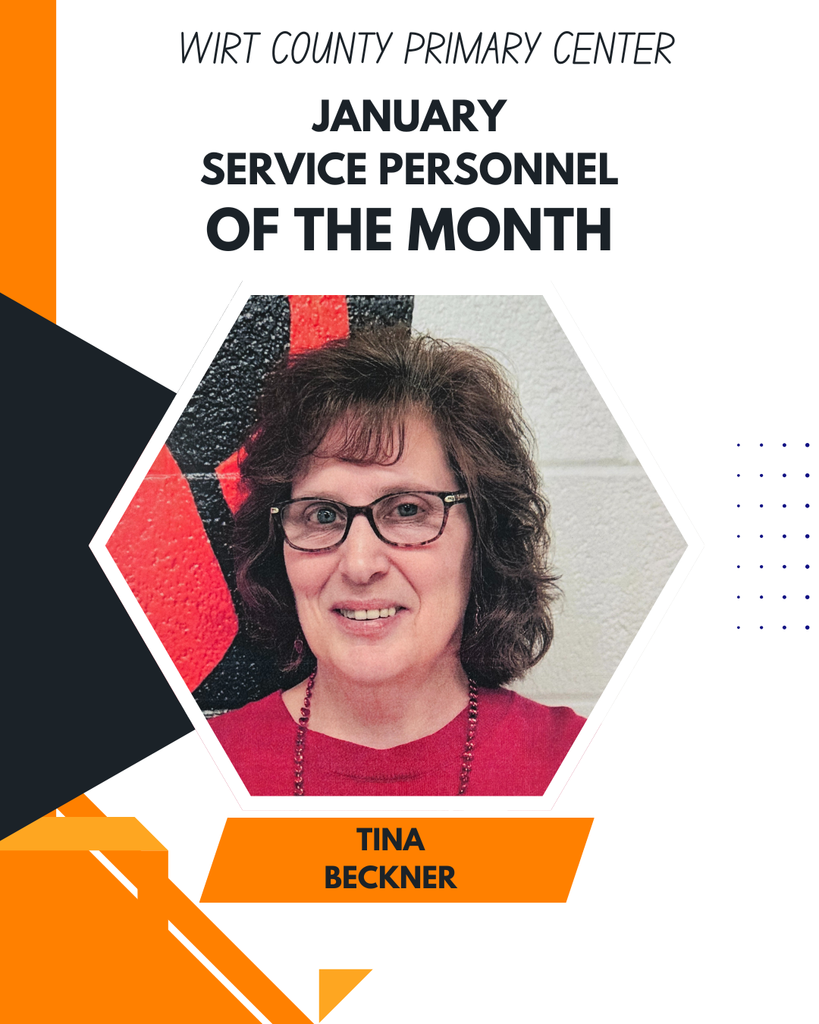 Graphic with Tina Beckner Service Personnel of the Month for January