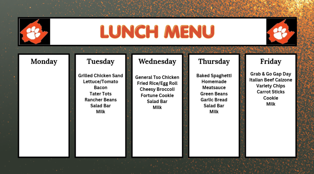 Lunch Menu April 6
