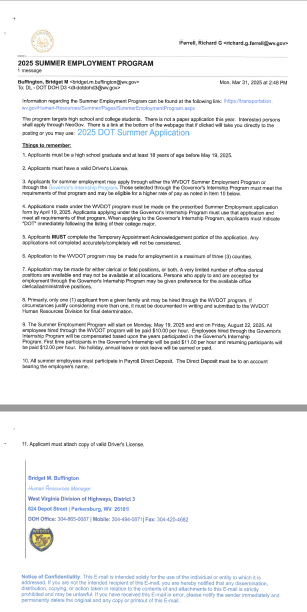 DOH Employment Application