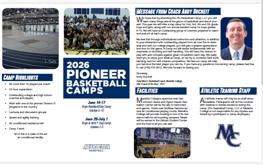 Marietta BB Camp flyer