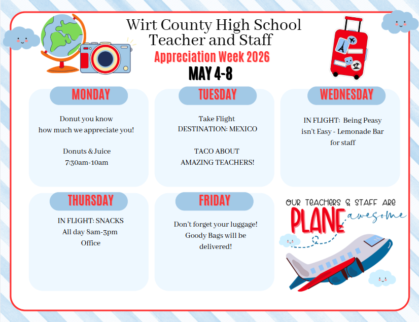 WCHS Teacher and Staff Appreciation Week 