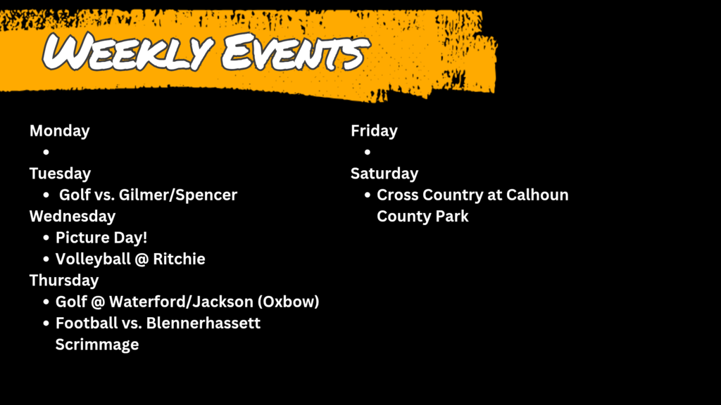 Weekly events for WCMS