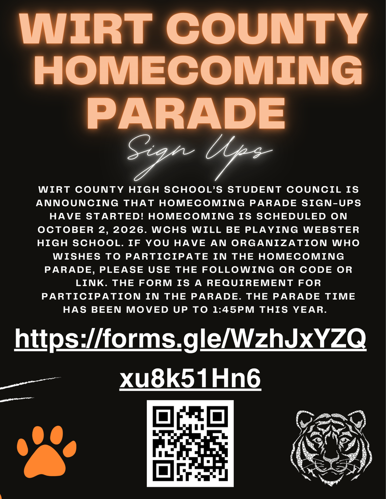 Homecoming Parade Sign Up Sheet